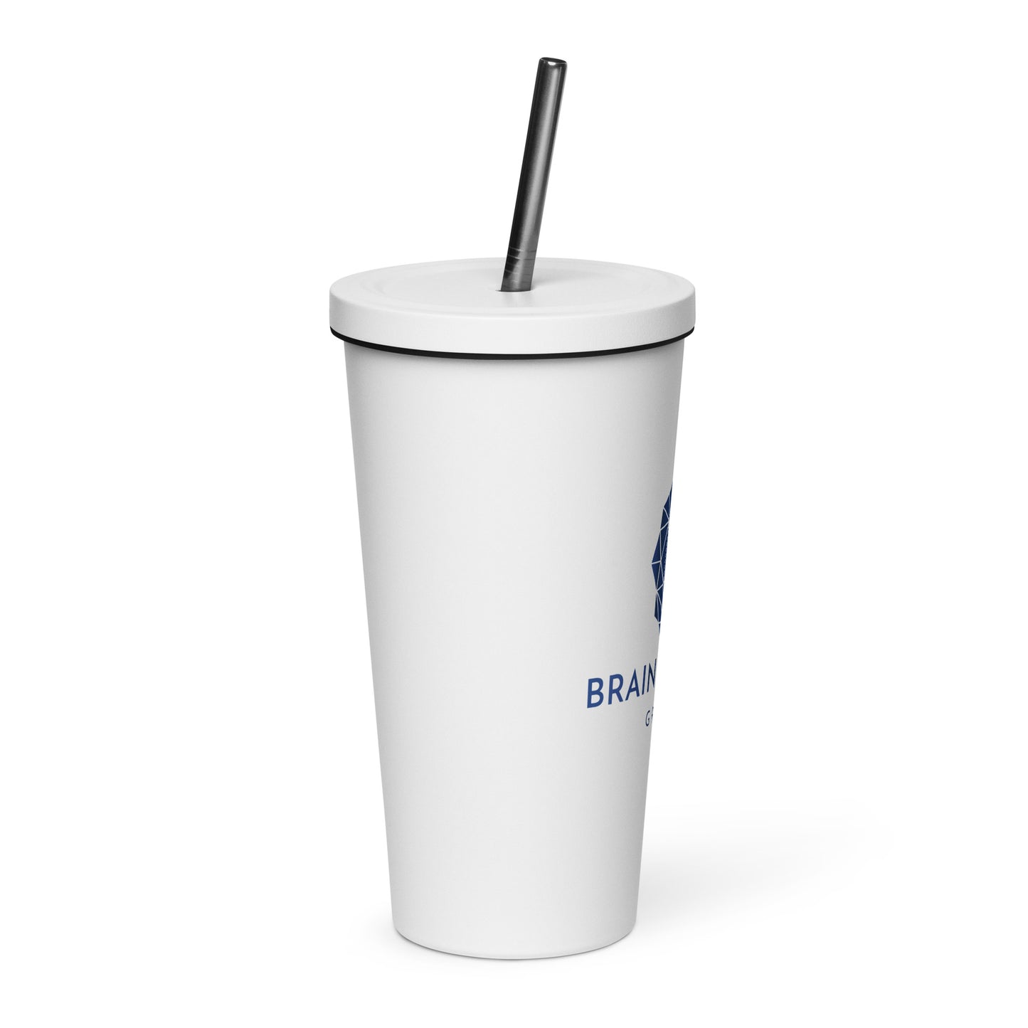 BSG Insulated Tumbler with a Straw (Blue Logo) - BSG Store